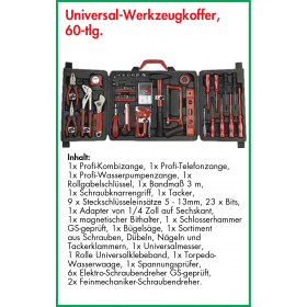 Universal-Werkzeugkoffer, 60-tlg. // Ab 599€