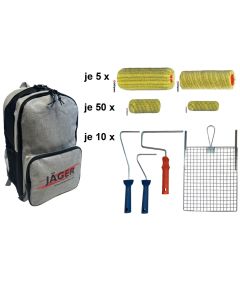 Jäger Premium Rucksack + Farbrollersortiment 151 Teile