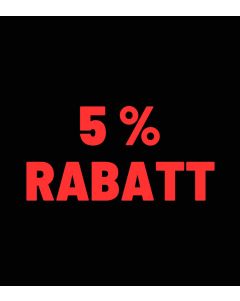 5% Rabatt ab einem Netto-Einkaufswert von € 599,00